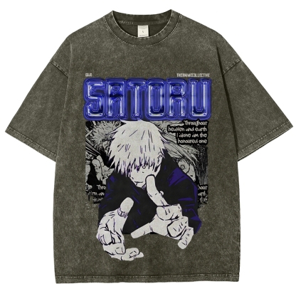 Gojo Vintage Oversized T-Shirt | Jujutsu Kaisen