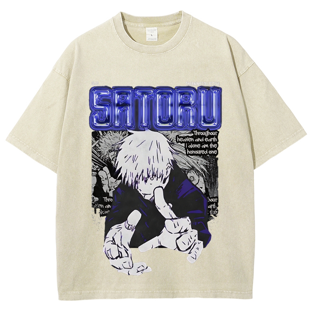 Gojo Vintage Oversized T-Shirt | Jujutsu Kaisen