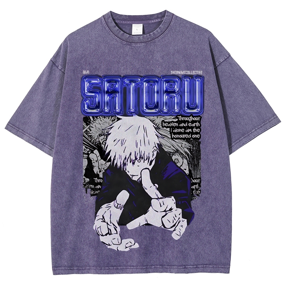 Gojo Vintage Oversized T-Shirt | Jujutsu Kaisen