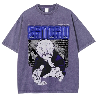 Gojo Vintage Oversized T-Shirt | Jujutsu Kaisen