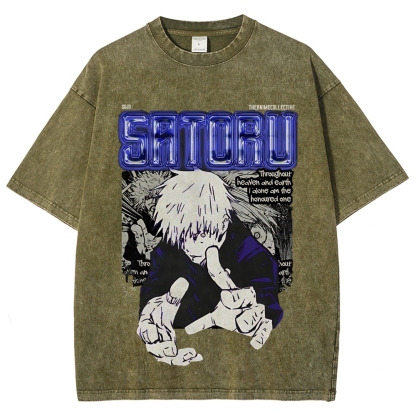 Gojo Vintage Oversized T-Shirt | Jujutsu Kaisen
