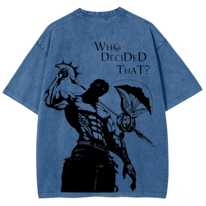Seven Deadly Sins Escanor Printed Unisex Washed T-Shirt