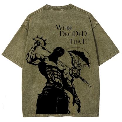 Seven Deadly Sins Escanor Printed Unisex Washed T-Shirt