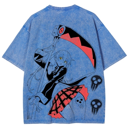 Maka Albarn Soul Eater Printed Unisex Washed T-Shirt