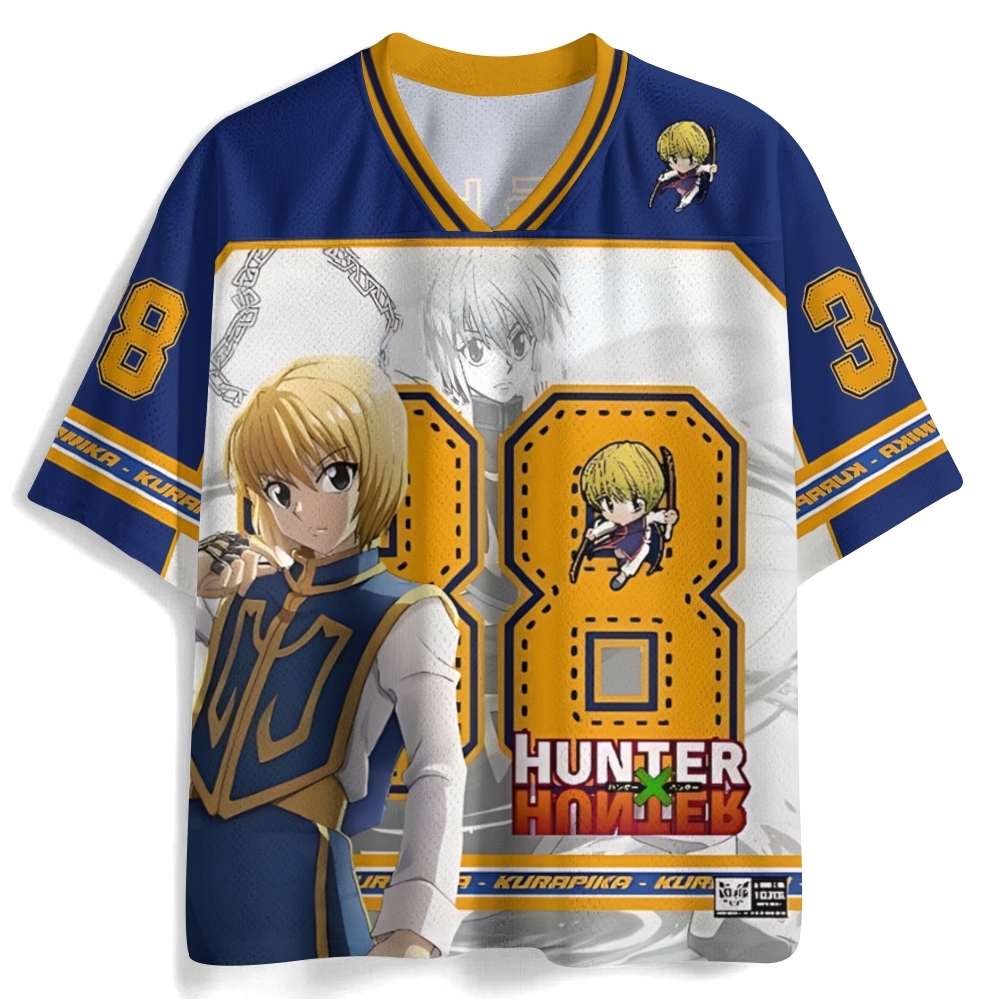 Hunter X Hunter Anime Mesh Jersey Shirts