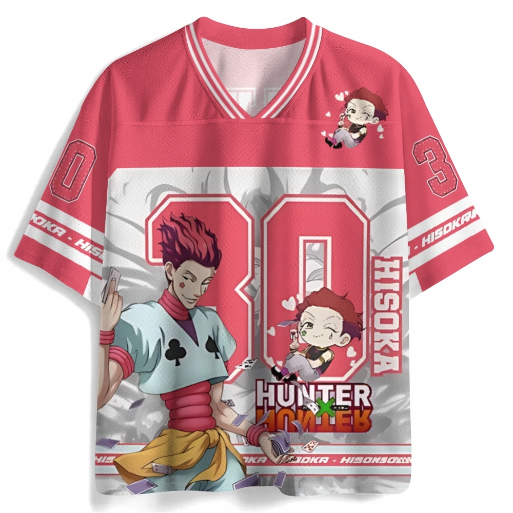 Hunter X Hunter Anime Mesh Jersey Shirts
