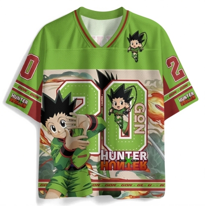 Hunter X Hunter Anime Mesh Jersey Shirts