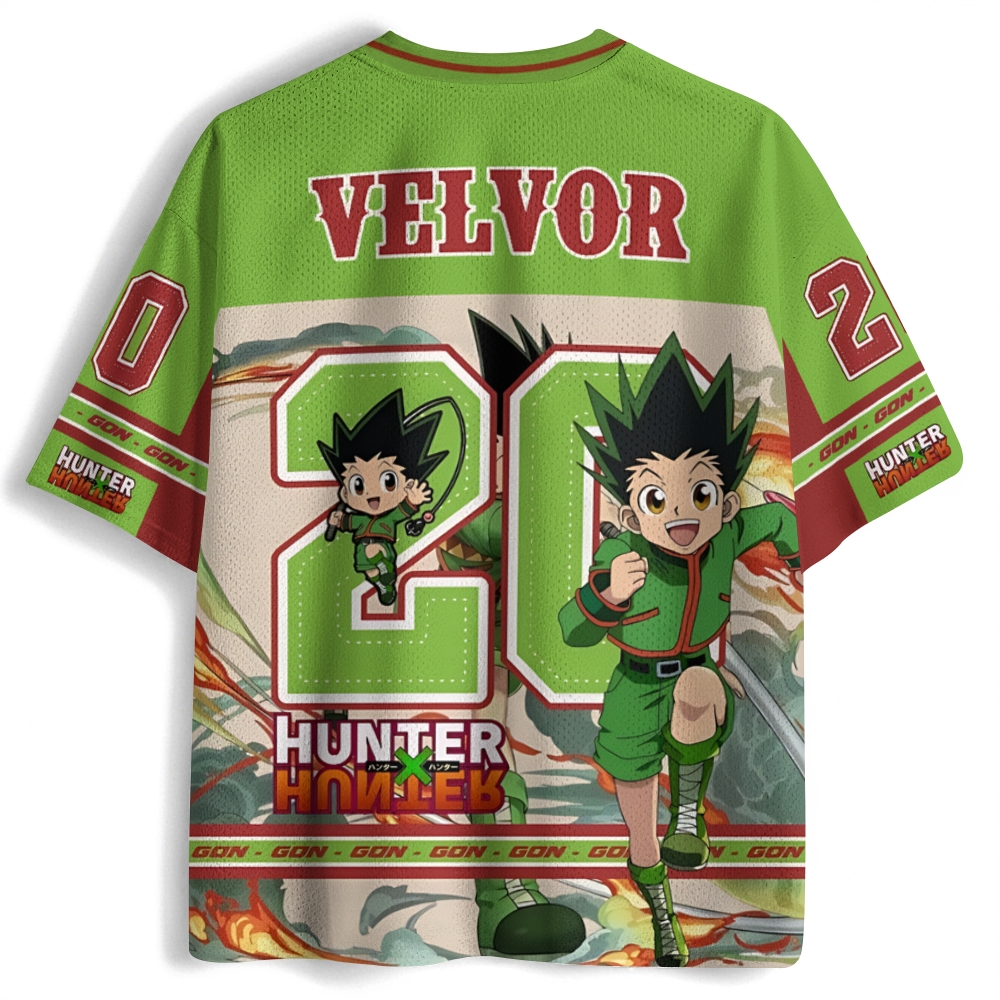 Hunter X Hunter Anime Mesh Jersey Shirts