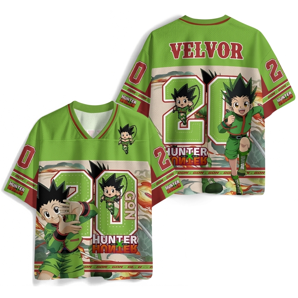 Hunter X Hunter Anime Mesh Jersey Shirts
