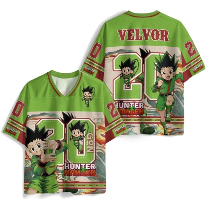 Hunter X Hunter Anime Mesh Jersey Shirts