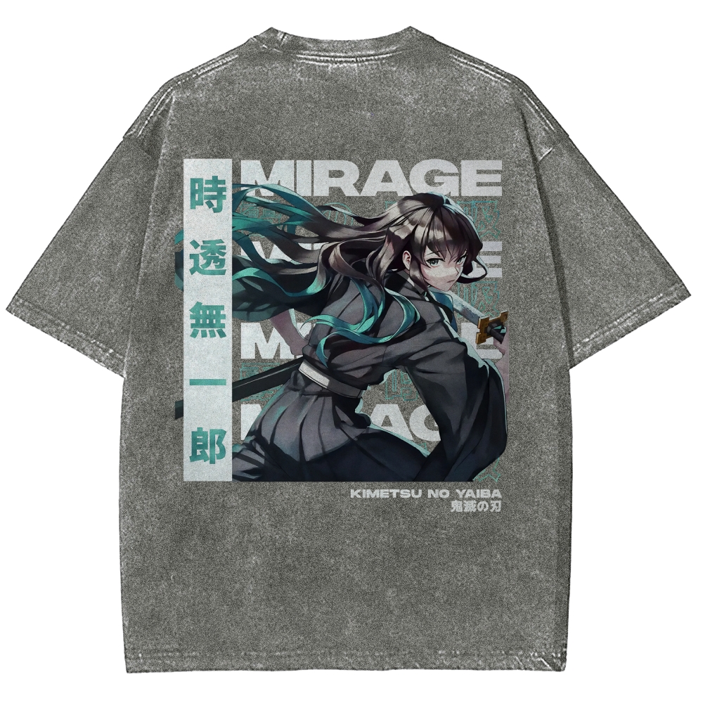 Muichiro Tokito Unisex Fit Washed T-Shirt | Demon Slayer 