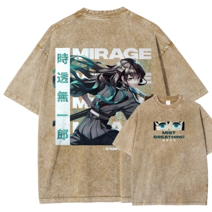 Muichiro Tokito Unisex Fit Washed T-Shirt | Demon Slayer 