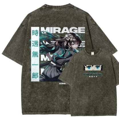 Muichiro Tokito Unisex Fit Washed T-Shirt | Demon Slayer 