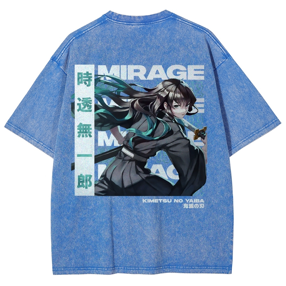 Muichiro Tokito Unisex Fit Washed T-Shirt | Demon Slayer 