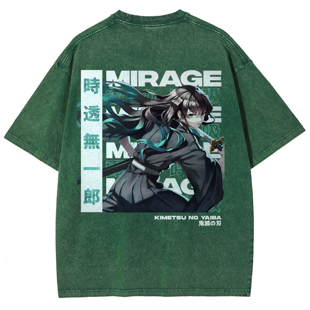 Muichiro Tokito Unisex Fit Washed T-Shirt | Demon Slayer 