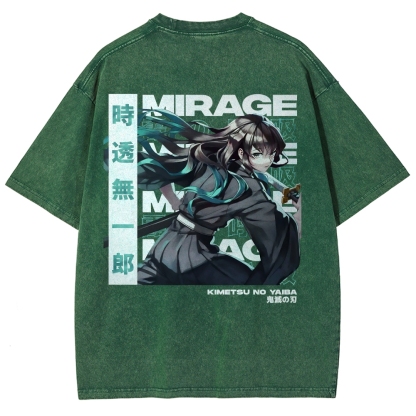 Muichiro Tokito Unisex Fit Washed T-Shirt | Demon Slayer 