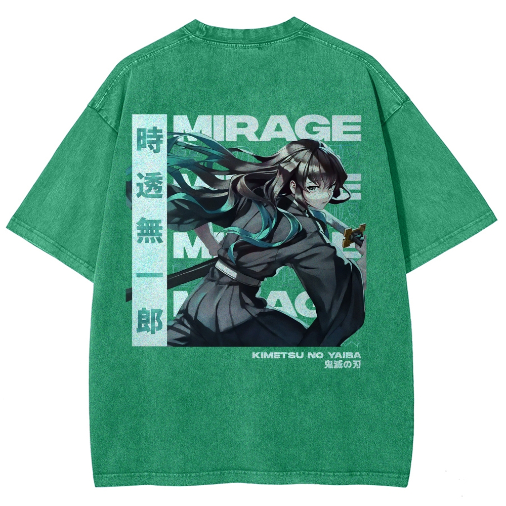 Muichiro Tokito Unisex Fit Washed T-Shirt | Demon Slayer 