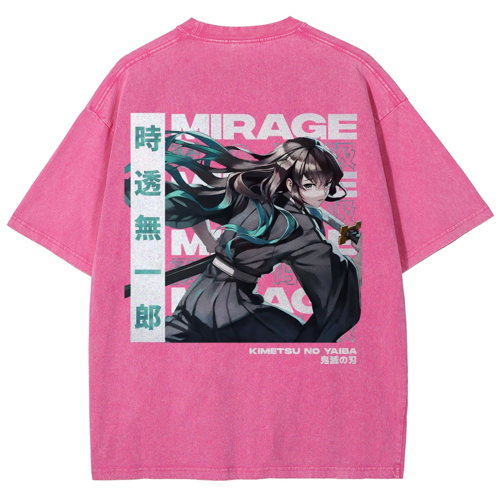 Muichiro Tokito Unisex Fit Washed T-Shirt | Demon Slayer 