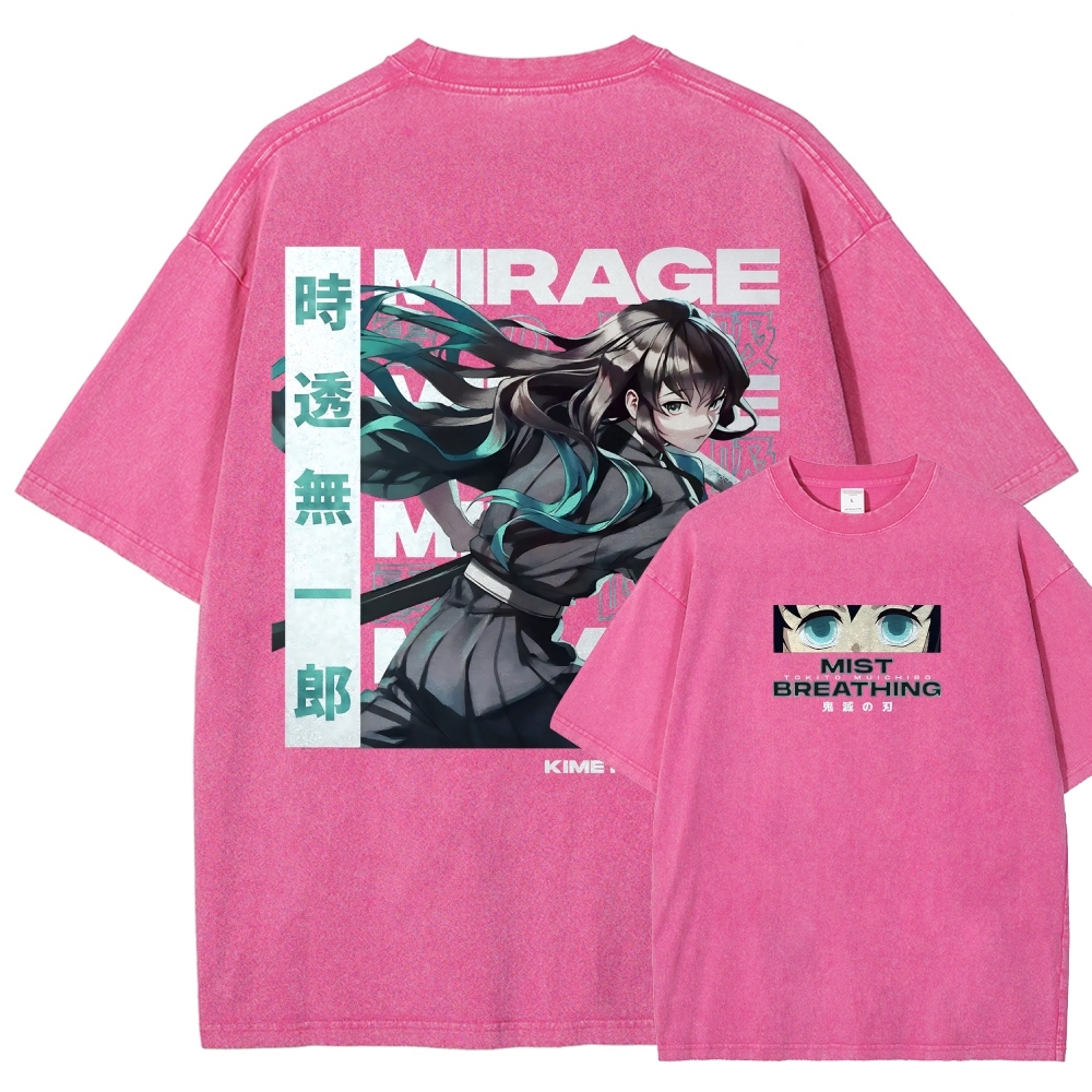 Muichiro Tokito Unisex Fit Washed T-Shirt | Demon Slayer 