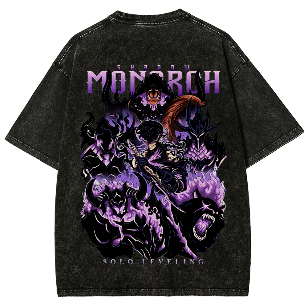 Sung Jinwoo Vintage Unisex Washed T-Shirt | Solo Leveling 