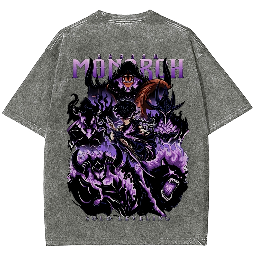 Sung Jinwoo Vintage Unisex Washed T-Shirt | Solo Leveling 