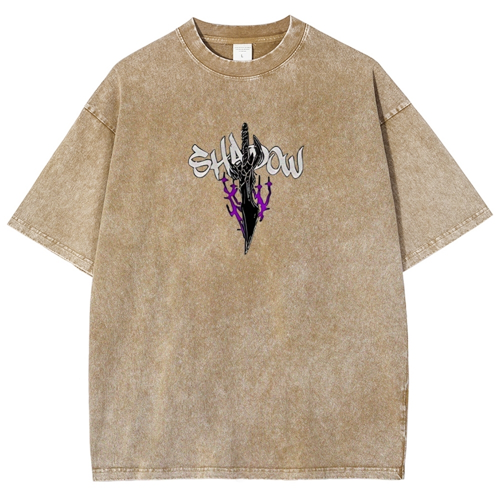 Sung Jinwoo Vintage Unisex Washed T-Shirt | Solo Leveling 