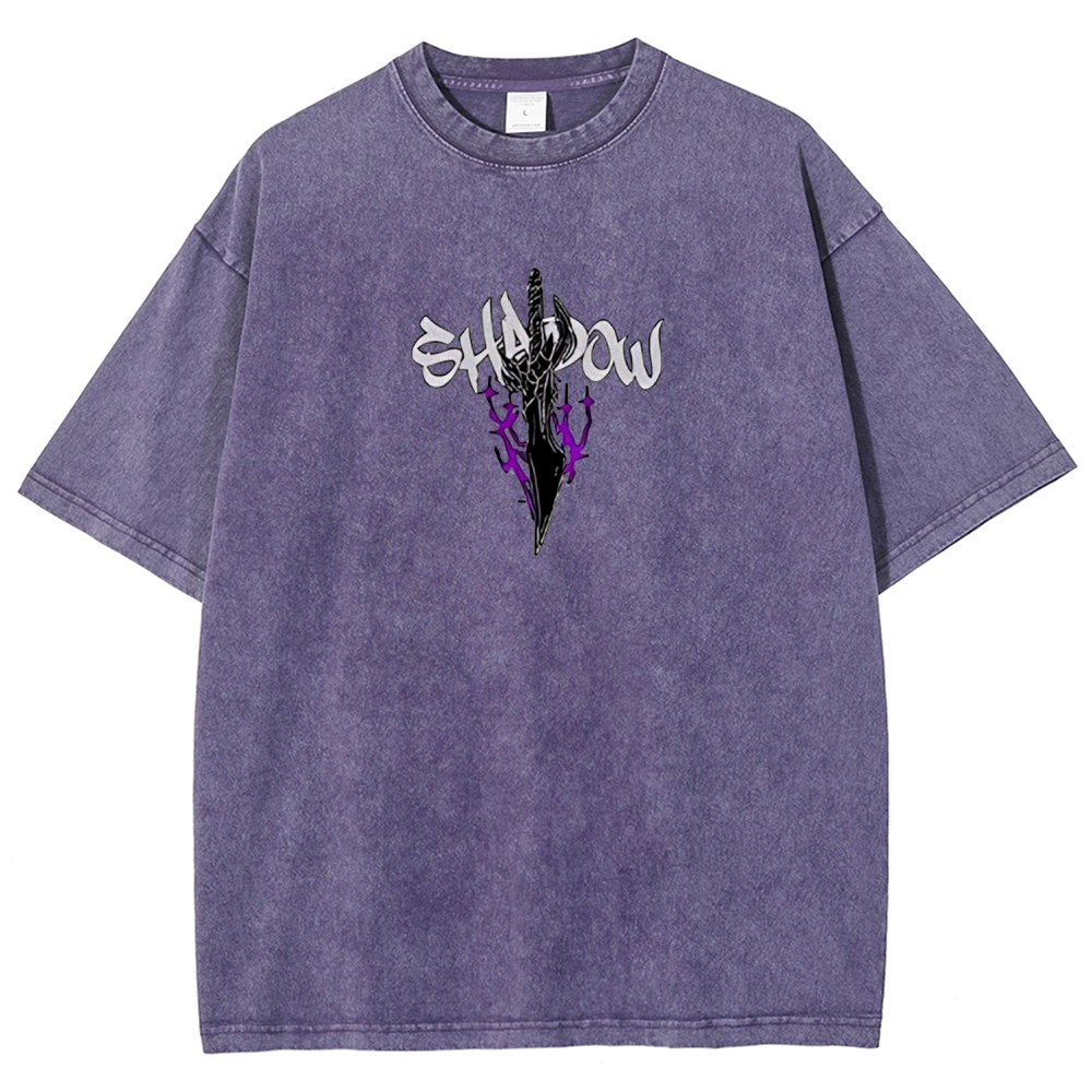 Sung Jinwoo Vintage Unisex Washed T-Shirt | Solo Leveling 
