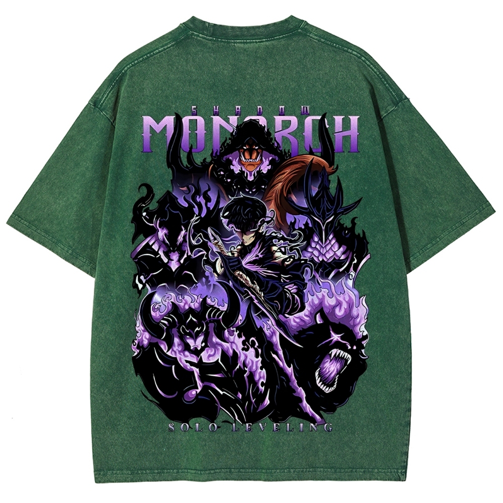 Sung Jinwoo Vintage Unisex Washed T-Shirt | Solo Leveling 