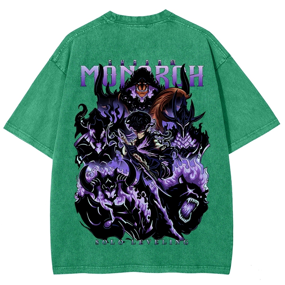 Sung Jinwoo Vintage Unisex Washed T-Shirt | Solo Leveling 