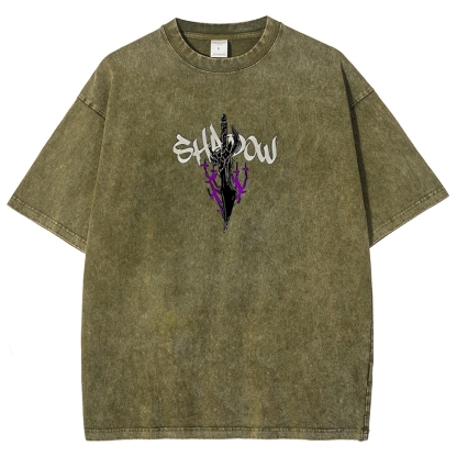 Sung Jinwoo Vintage Unisex Washed T-Shirt | Solo Leveling 