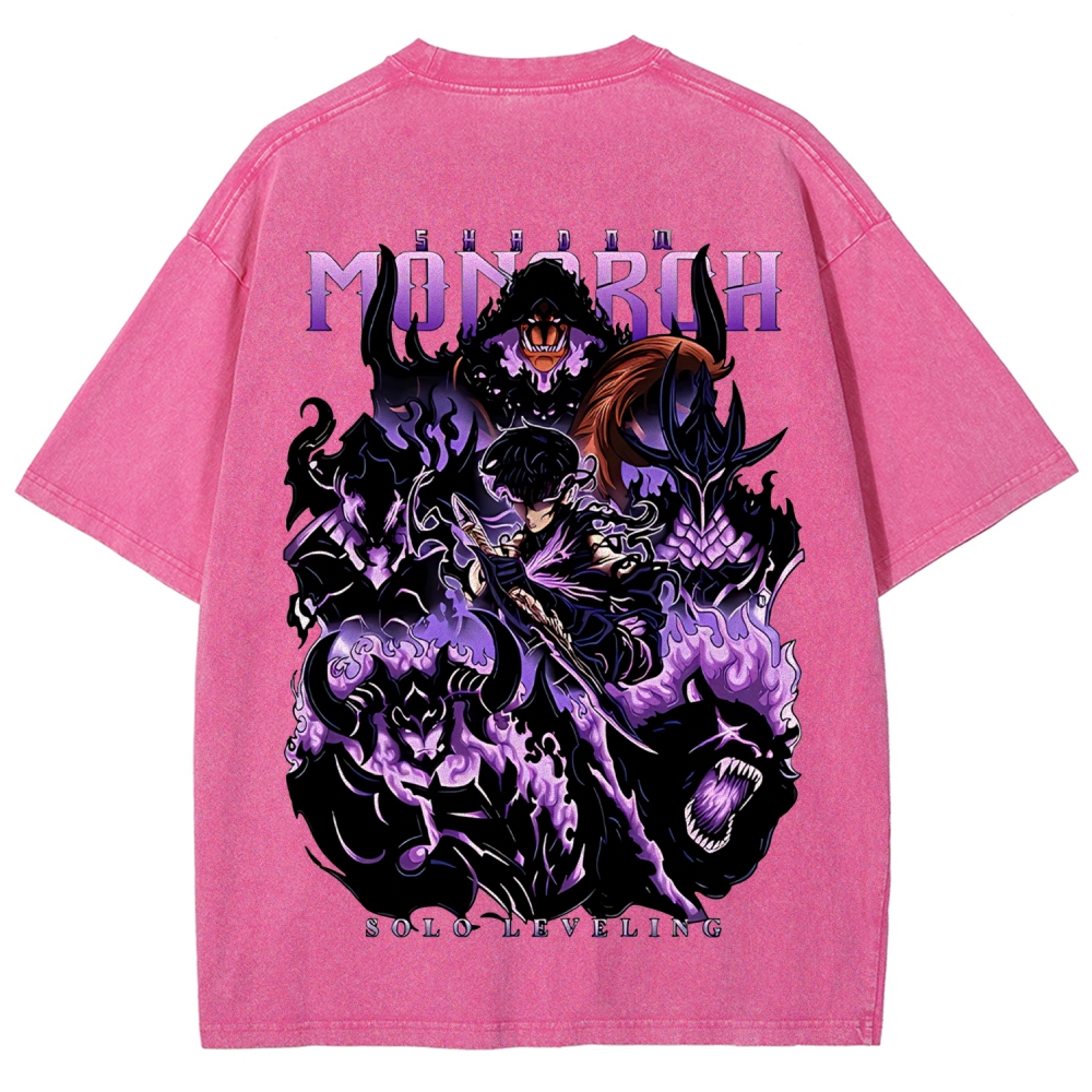 Sung Jinwoo Vintage Unisex Washed T-Shirt | Solo Leveling 