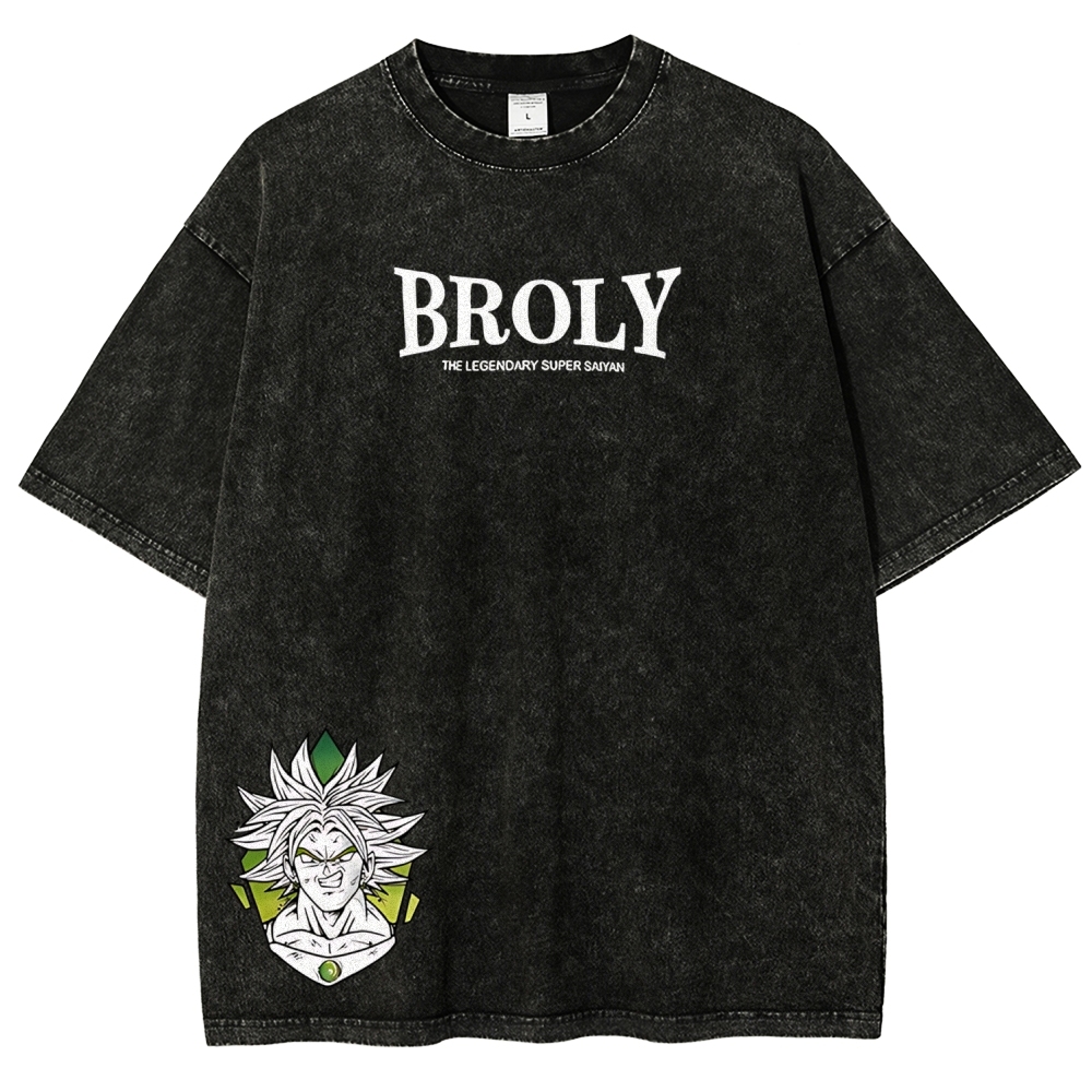 Dragon Ball Z Broly Printed Unisex Washed T-Shirt