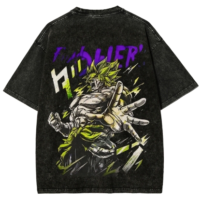 Dragon Ball Z Broly Printed Unisex Washed T-Shirt