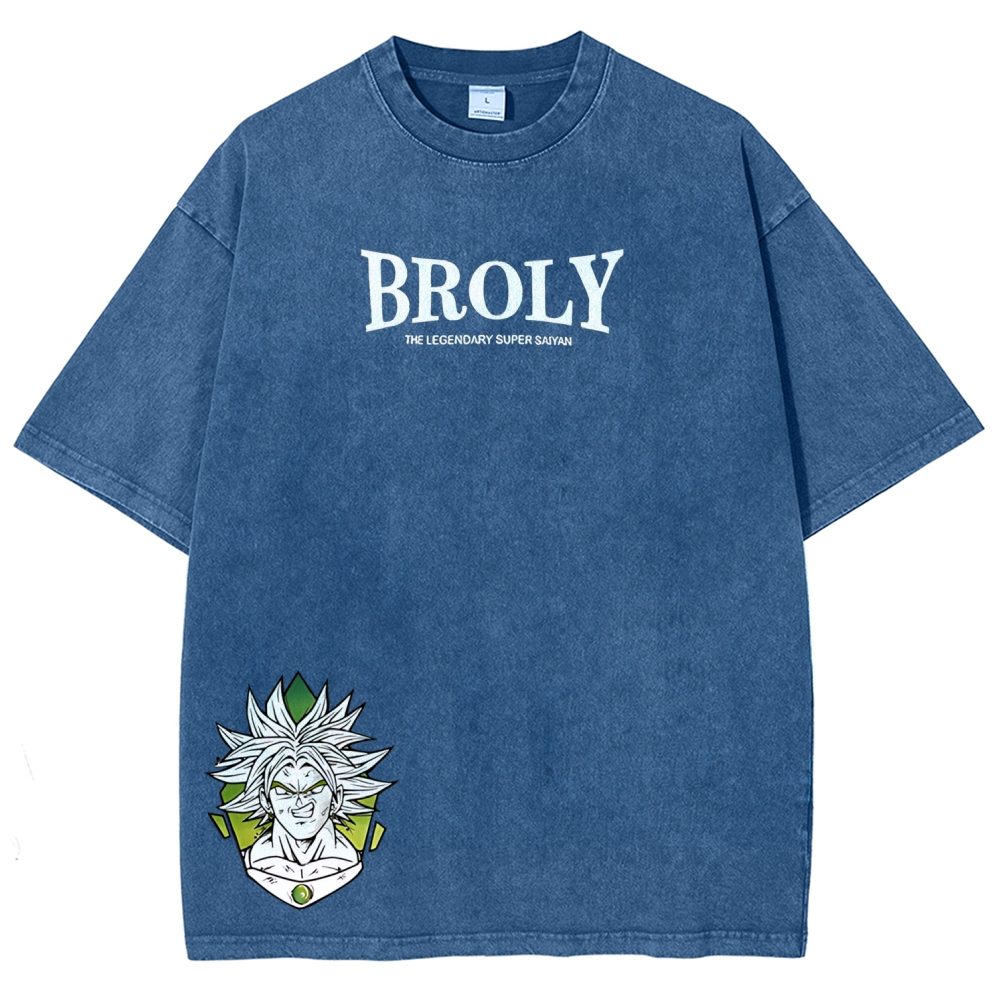 Dragon Ball Z Broly Printed Unisex Washed T-Shirt