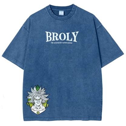 Dragon Ball Z Broly Printed Unisex Washed T-Shirt
