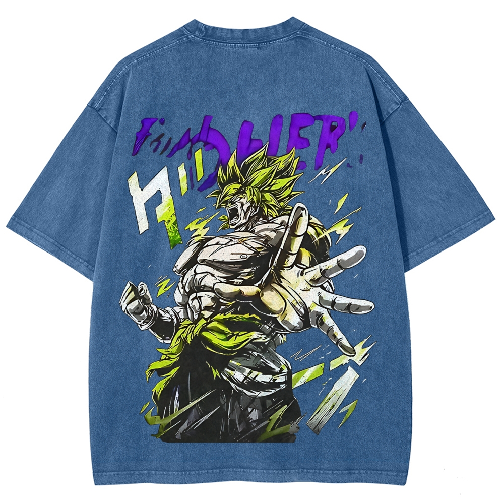 Dragon Ball Z Broly Printed Unisex Washed T-Shirt