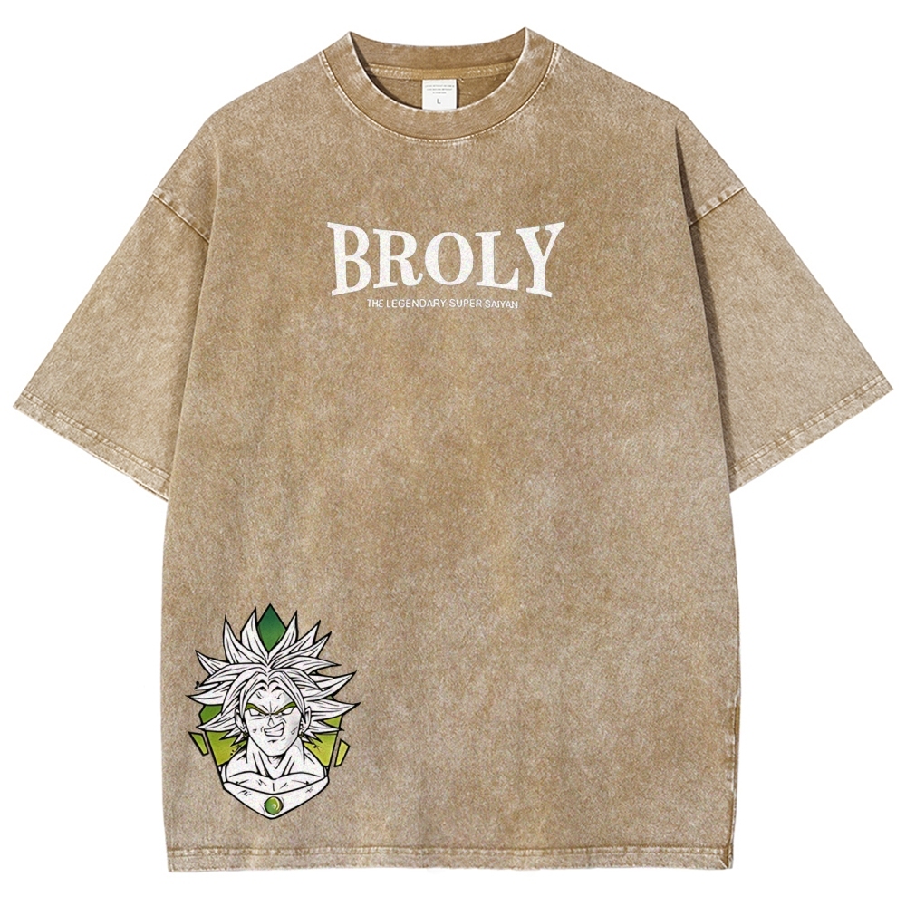 Dragon Ball Z Broly Printed Unisex Washed T-Shirt