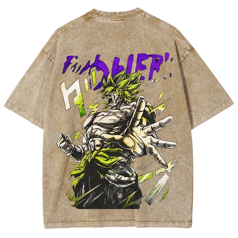 Dragon Ball Z Broly Printed Unisex Washed T-Shirt