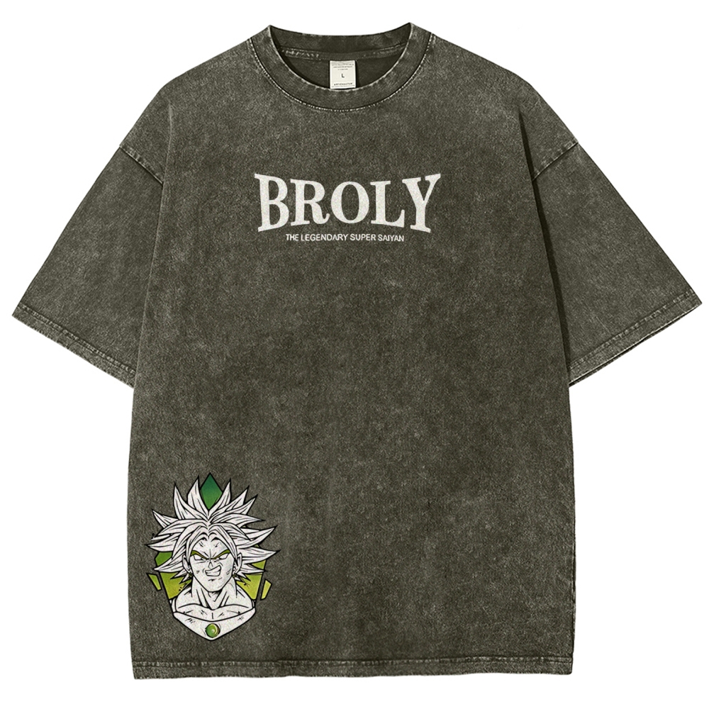 Dragon Ball Z Broly Printed Unisex Washed T-Shirt