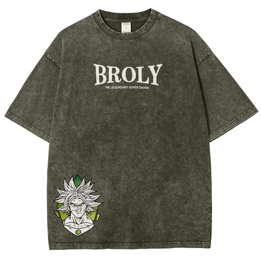 Dragon Ball Z Broly Printed Unisex Washed T-Shirt