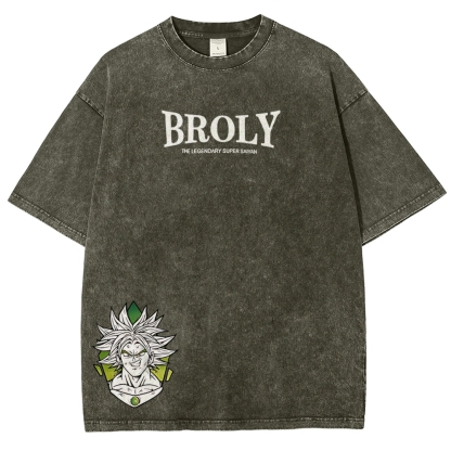 Dragon Ball Z Broly Printed Unisex Washed T-Shirt