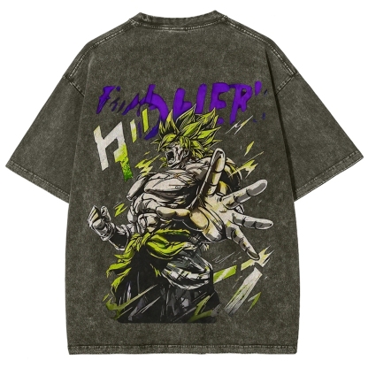 Dragon Ball Z Broly Printed Unisex Washed T-Shirt