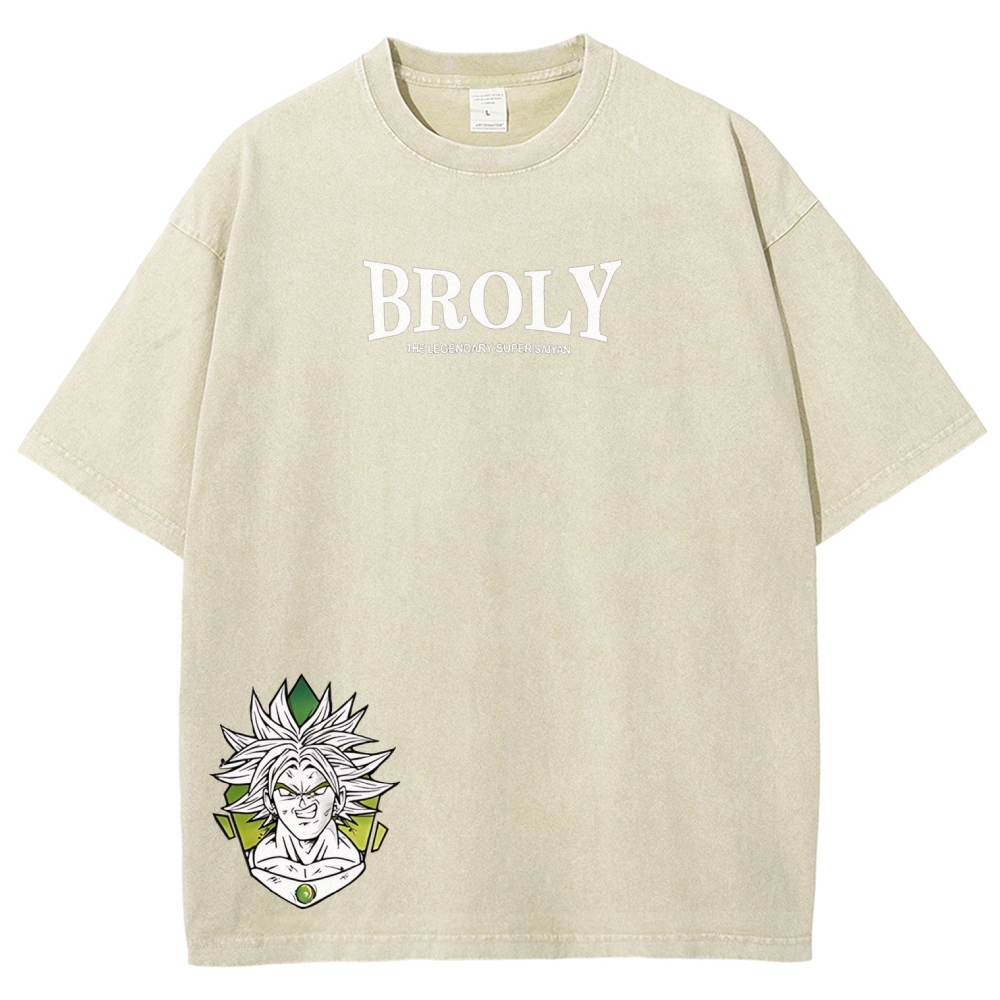 Dragon Ball Z Broly Printed Unisex Washed T-Shirt