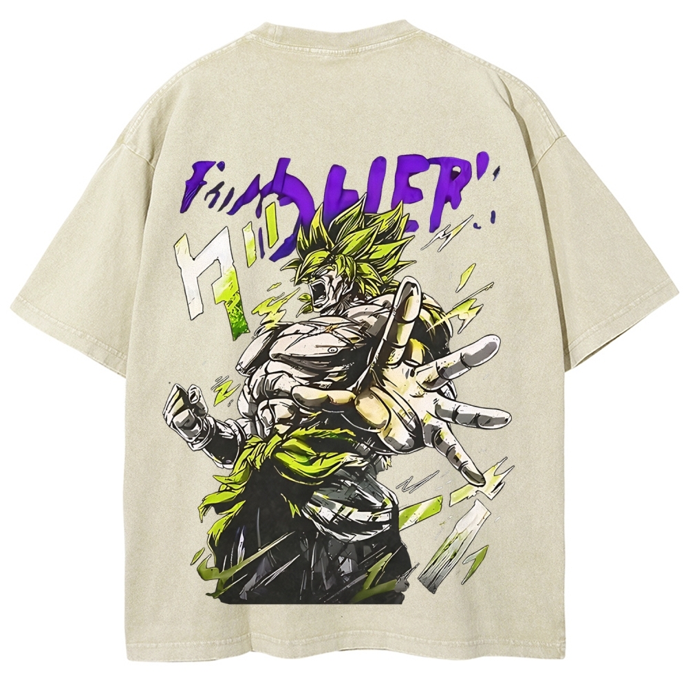 Dragon Ball Z Broly Printed Unisex Washed T-Shirt