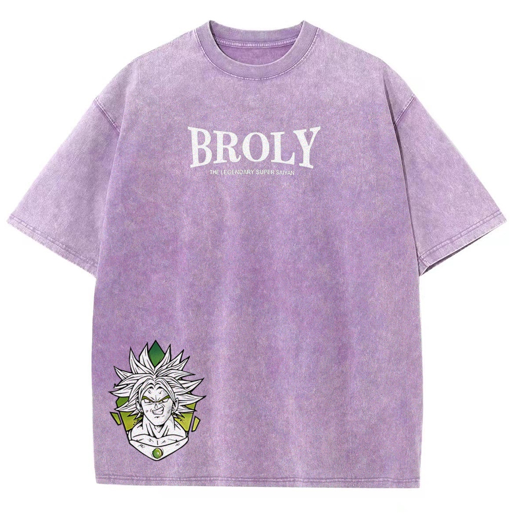 Dragon Ball Z Broly Printed Unisex Washed T-Shirt