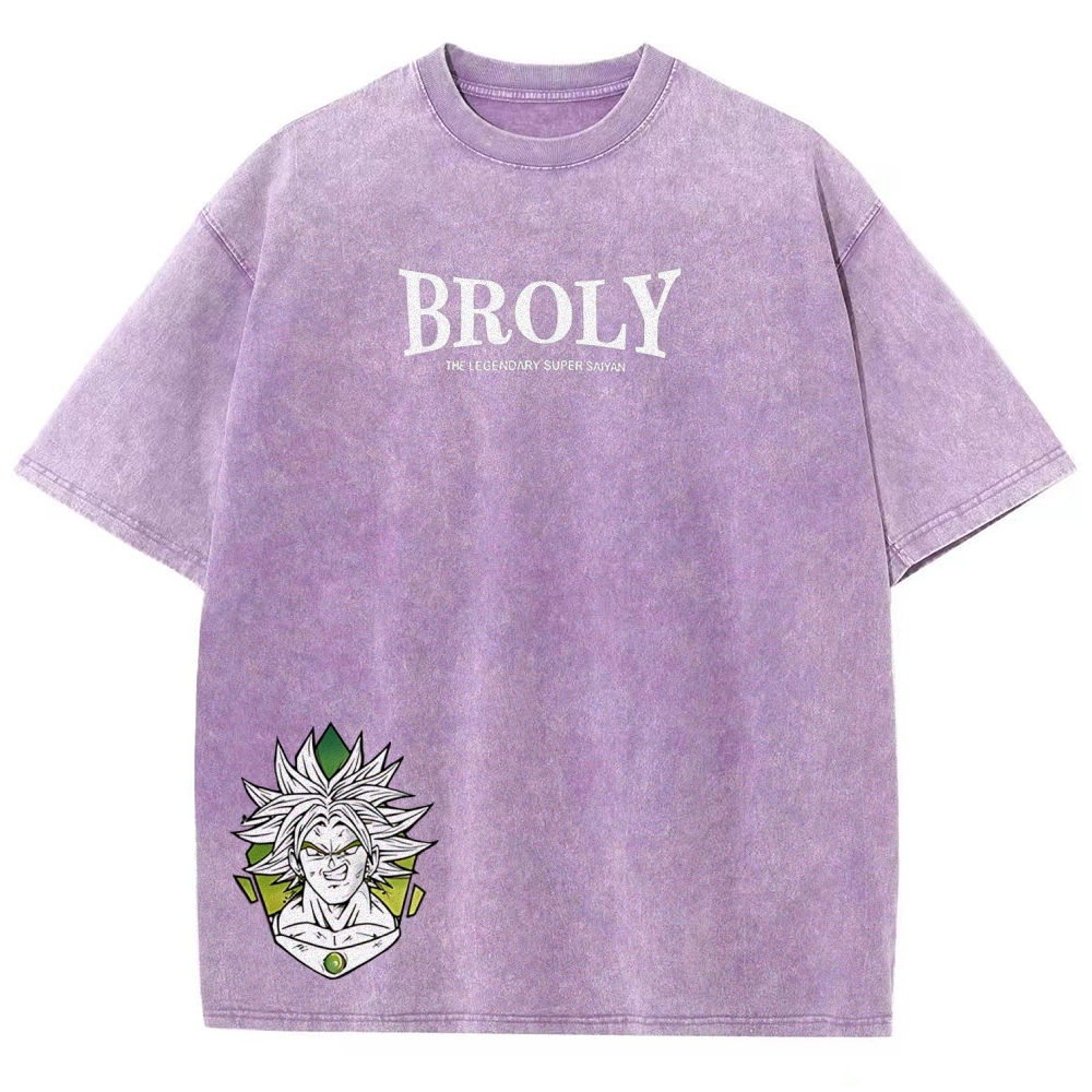 Dragon Ball Z Broly Printed Unisex Washed T-Shirt