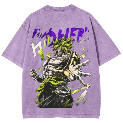 Dragon Ball Z Broly Printed Unisex Washed T-Shirt