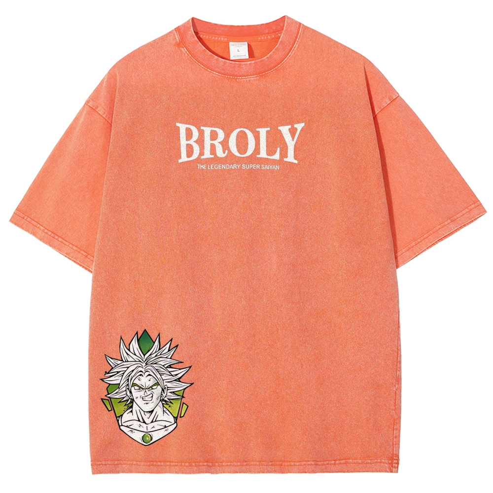 Dragon Ball Z Broly Printed Unisex Washed T-Shirt