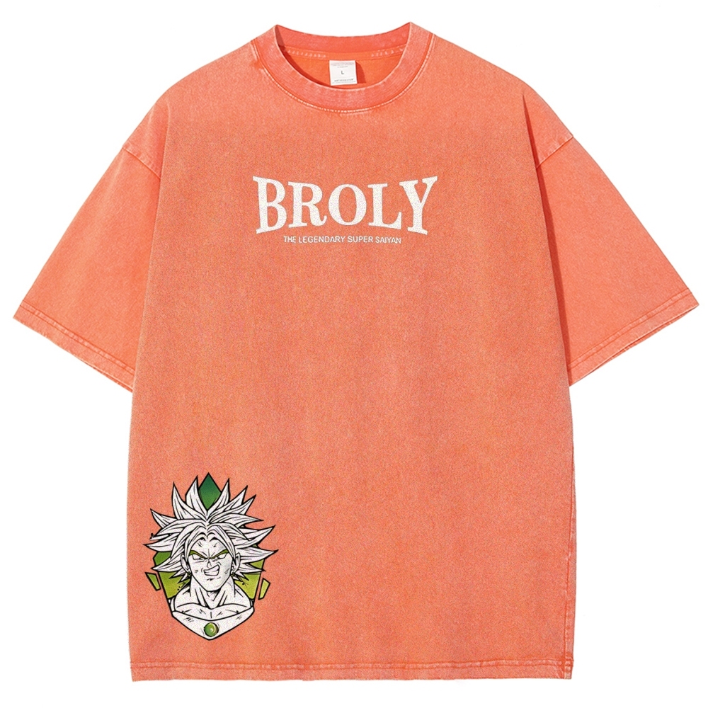 Dragon Ball Z Broly Printed Unisex Washed T-Shirt