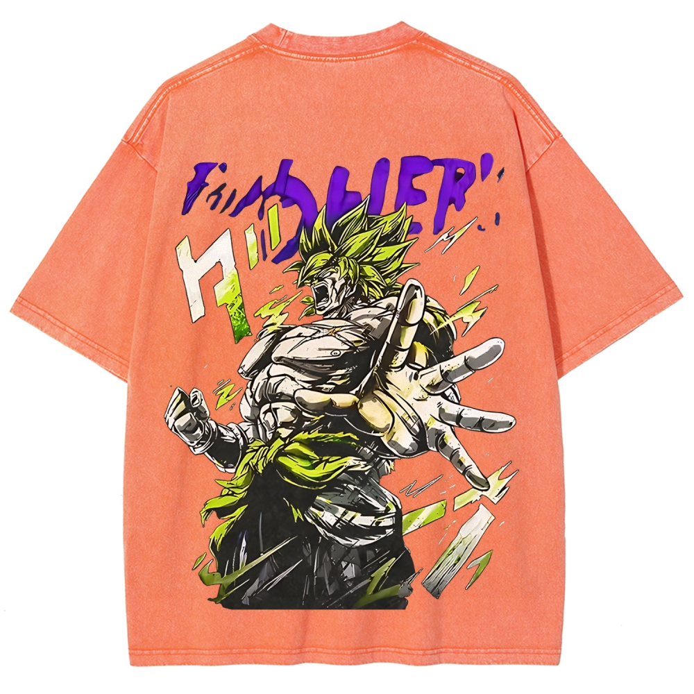 Dragon Ball Z Broly Printed Unisex Washed T-Shirt